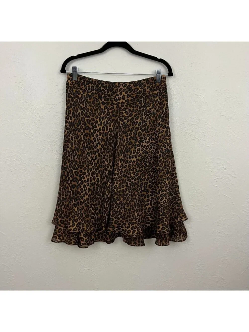 leopard animal print mcbling mob wife midi skirt